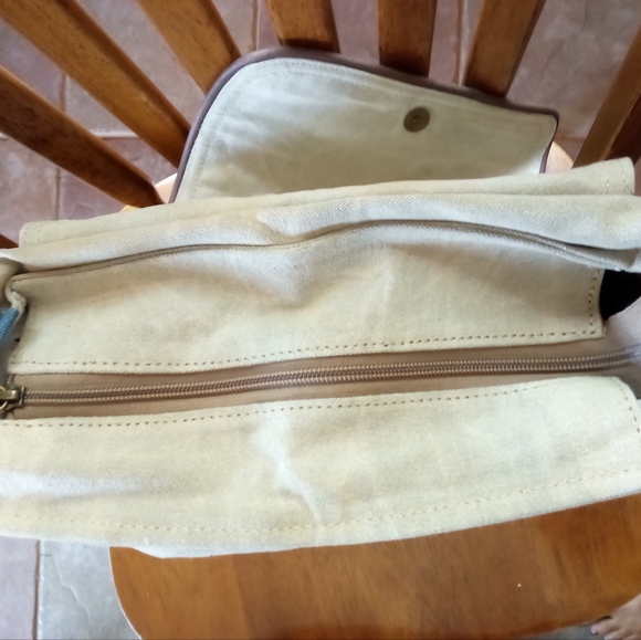 NWT Myra Bag Co Denim & Leather Shoulder Bag - Picture 9 of 9